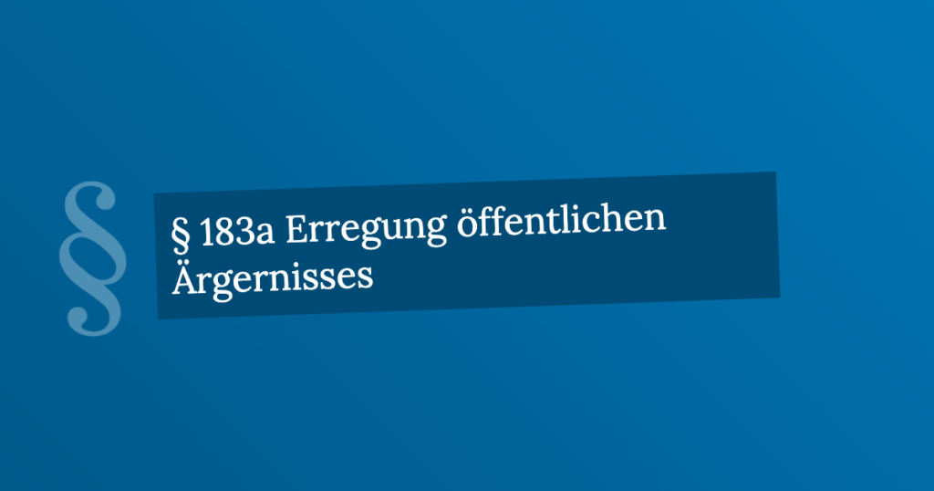 Wunderbar Erregung Offentlichen Argernisses Ebenbild