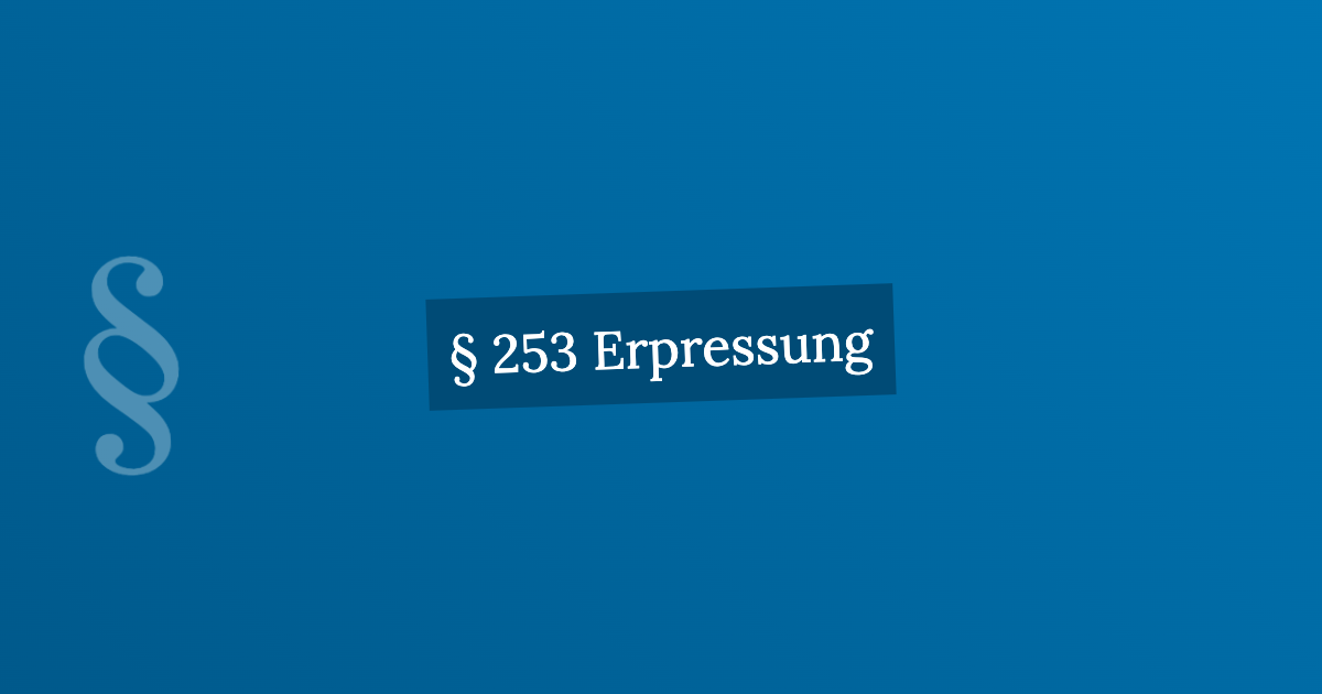 § 253 Erpressung